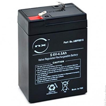 BATERIA PLOMO 6V 4,5AH