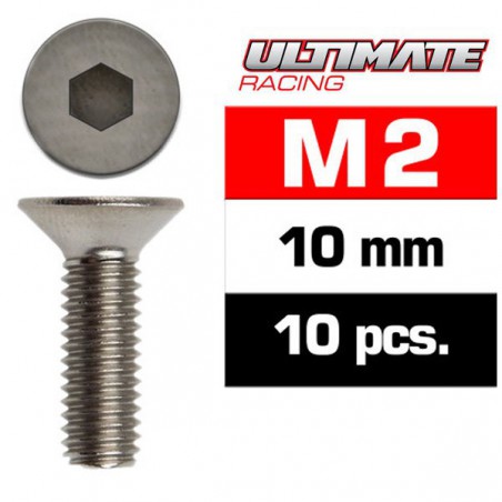 TORNILLO M2X10 AVELLANADO ALLEN ULTIMATE (10 UNDS)