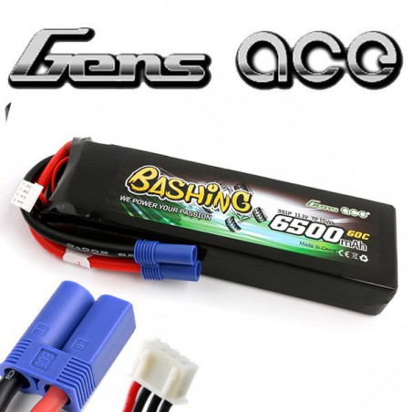 BATERIA LIPO 3S 6500MAH 60C BASHING SERIE GENS ACE