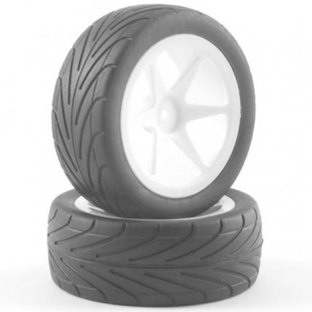 RUEDA LLANTA BLANCA ASFALTO BUGGY 1/10 FASTRAX