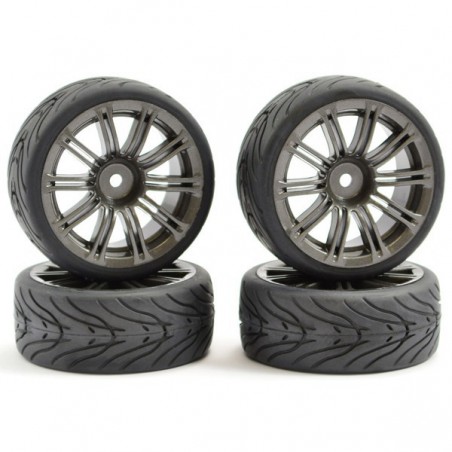 NEUMATICO CON LLANTA 1/10 GUN PISTA FASTRAX (4U)