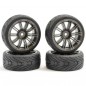 NEUMATICO CON LLANTA 1/10 GUN PISTA FASTRAX (4U)