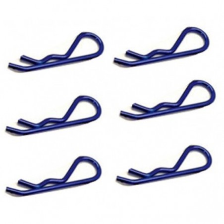 CLIPS CARROCERIA 1/8 AZUL (6 UNIDADES) FASTRAX