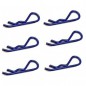 CLIPS CARROCERIA 1/8 AZUL (6 UNIDADES) FASTRAX