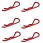 CLIPS CARROCERIA 1/5 ROJO (6 UNIDADES) FASTRAX