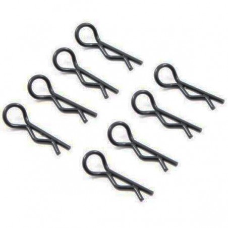 CLIPS CARROCERIA 1/10 NEGRO (8 UNIDADES) FASTRAX