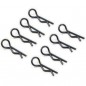 CLIPS CARROCERIA 1/10 NEGRO (8 UNIDADES) FASTRAX