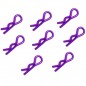 CLIPS CARROCERIA 1/10 MORADO (6 UNIDADES) FASTRAX