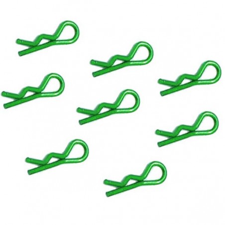 CLIPS CARROCERIA 1/10 VERDE (6 UNIDADES) FASTRAX