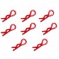 CLIPS CARROCERIA 1/10 ROJO (8 UNIDADES) FASTRAX