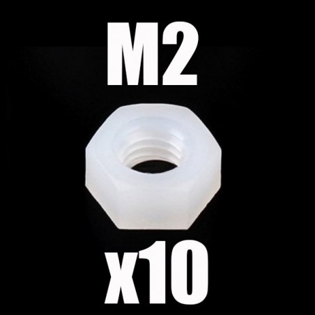 TUERCA NYLON M2 10 UNIDADES