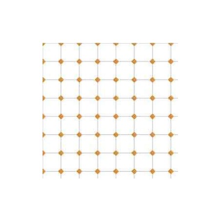 ZZ PAPEL AZULEJOS RELIEVE, BLANCO/ROMBO OCRE