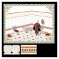 ZZ AZULEJOS BLANCOS CENEFA ROJA 33 X 18CM