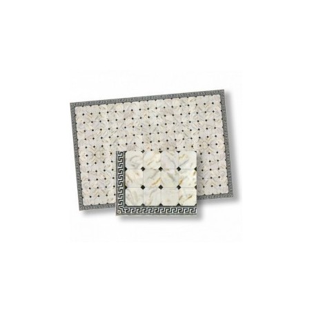 ZZ MARMOL BLANCO (imitación) R/NEGRO 43 X33