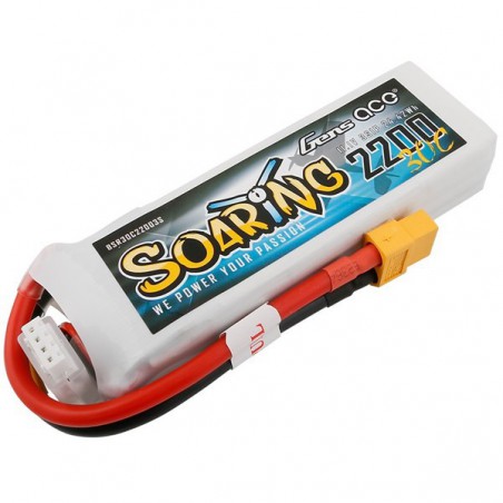 BATERIA LIPO 11.1V 2200MAH 30C SOARING GENS XT60