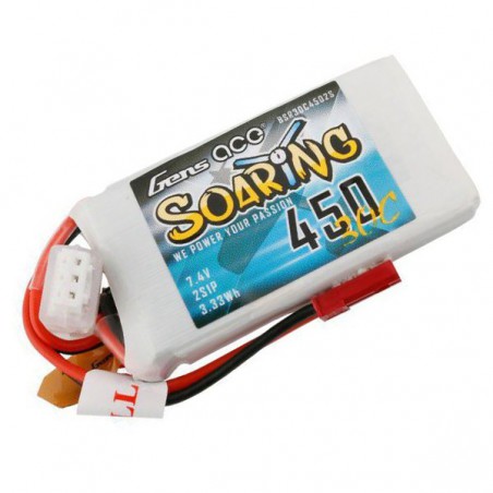 BATERIA LIPO 11.1V 450MAH 30C SOARING GENS JST (BEC)