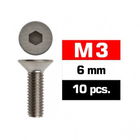 TORNILLO ALLEN AVELLANADO M3X6MM (10 U) ULTIMATE