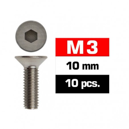 TORNILLO M3X10 ALLEN AVELLANADO ULTIMATE (10 UNDS)