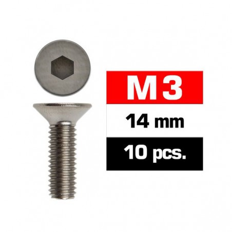 TORNILLO M3X14 ALLEN AVELLANADO ULTIMATE (10 UNDS)