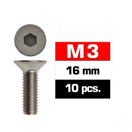 TORNILLO M3X16 ALLEN AVELLANADO ULTIMATE (10 UNDS)