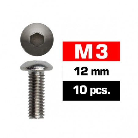 TORNILLOS M3X12MM BOTON (10)