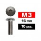 TORNILLOS M3X16MM BOTON (10)