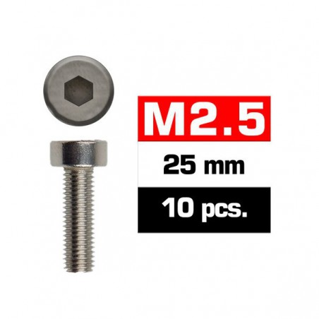 TORNILLO M2.5X25MM ACERO ALLEN (10 U) ULTIMATE