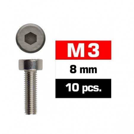 TORNILLO M3X8MM ACERO ALLEN (10 U) ULTIMATE