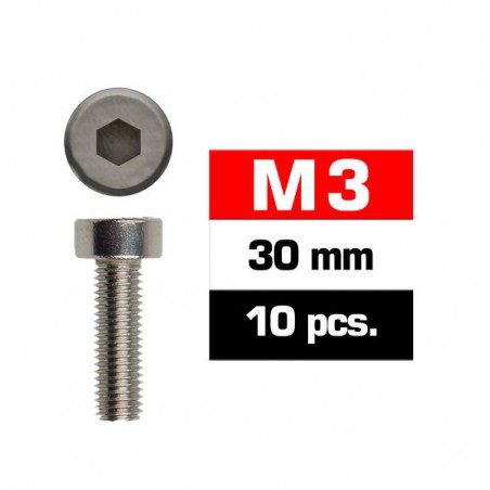 TORNILLO M3X30MM ACERO ALLEN (10 U) ULTIMATE
