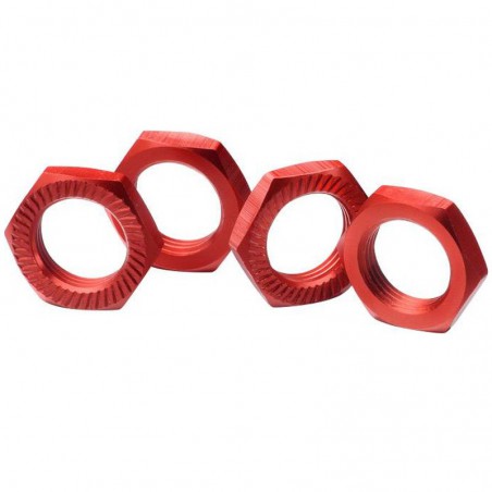 TUERCA RUEDA 17MM 1/8 ROJA (4 UNIDADES) ABSIMA