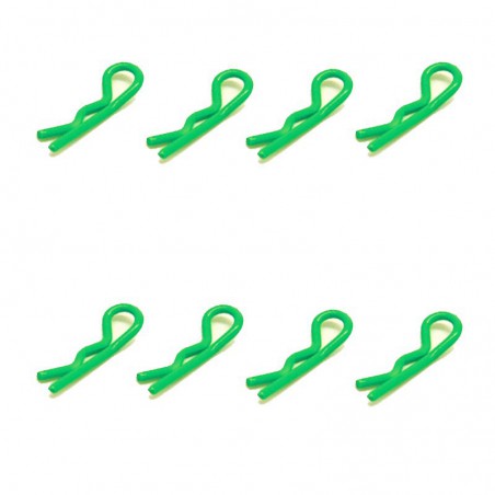 CLIPS CARROCERIA 1/10 VERDE FLUO FASTRAX