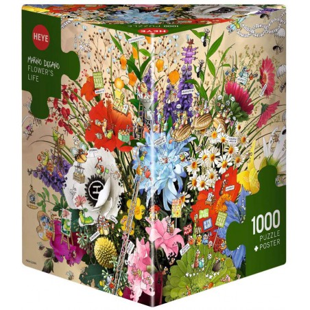 PUZZ. FLOWER`S LIFE, DEGANO (TRIANG.) 1000PZ.HEYE