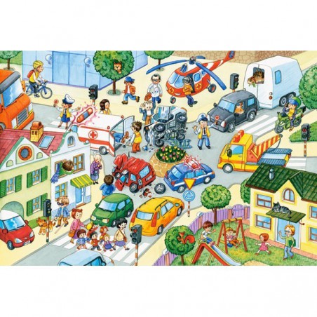 PUZZ COLISIÓN EN LA CARRETERA, CASTOR 40PZ. MAXI