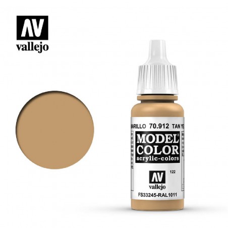 PINTURA VALLEJO MARRON AMARILLO 17ML