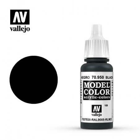 PINTURA VALLEJO NEGRO 17ML