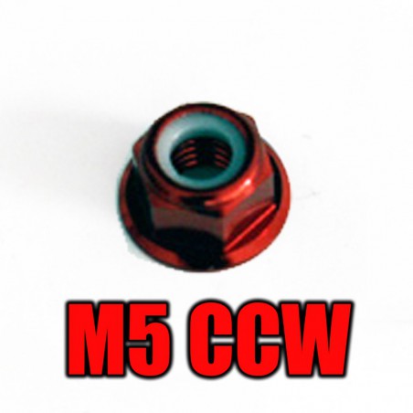 TUERCA AUTOBLOCANTE M5 CONTRA ROTATORIA ROJA