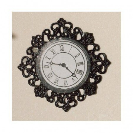 ZZ RELOJ PARED FORJA NEGRO