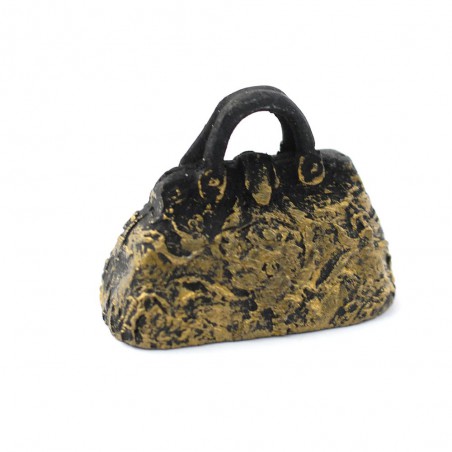 ZZ BOLSO DE SEÑORA DE RESINA, NEGRO/DORADO