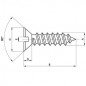 TORNILLO ROSCA CHAPA INOX AVELLANADO 3.5X32MM (10)