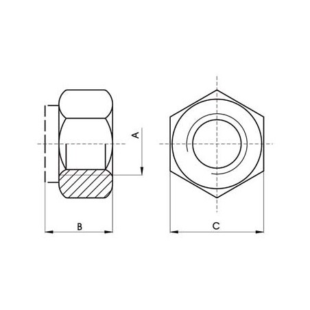 TUERCA FRENO M20 INOXIDABLE (10 UNIDADES)