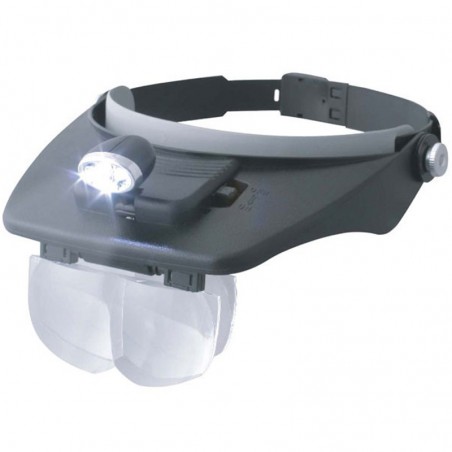 LUPA CABEZA CON LED Y VARIOS AUMENTOS