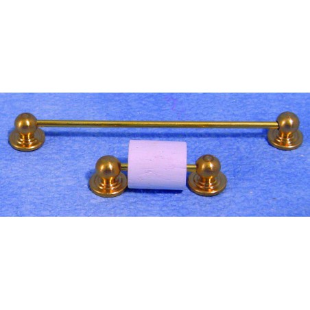 ZZ TOALLERO Y PORTA ROLLO  DORADO