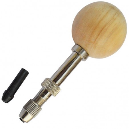 TALADRO MANUAL CON MANGO DE MADERA BOLA