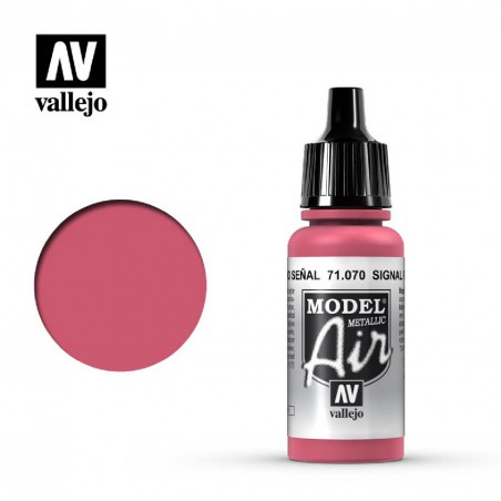 PINTURA VALLEJO MODEL AIR ROJO SEÑAL METAL 17ML
