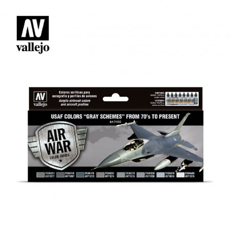 SET DE PINTURAS AIR WAR 8 USAF