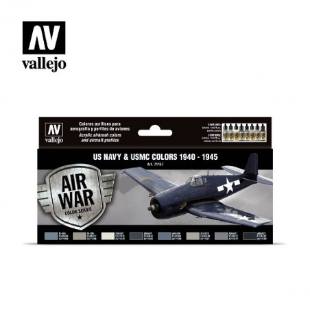 SET DE PINTURAS US NAVY Y USMC 6 COLORES VALLEJO