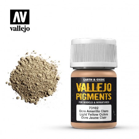 PINTURA VALLEJO PIGMENTO OCRE AMARILLO CLARO 30ML