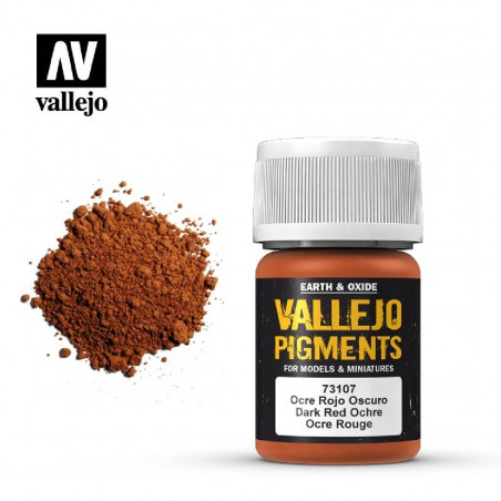 PINTURA VALLEJO PIGMENTO OCRE ROJO OSCURO 30ML