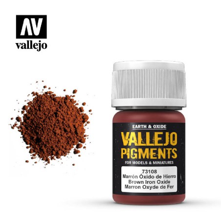 PINTURA VALLEJO PIGMENTO MARRON OXIDO HIERRO 30ML