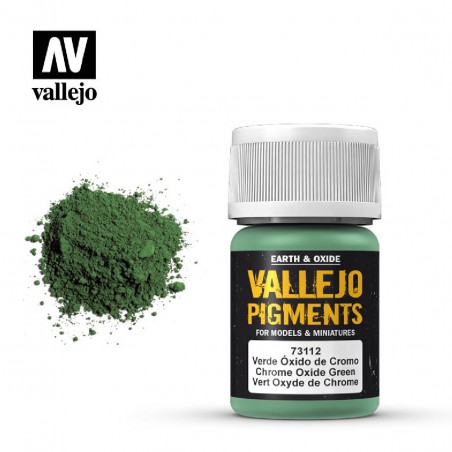 PINTURA VALLEJO PIGMENTO VERDE OXIDO DE CROMO 30ML